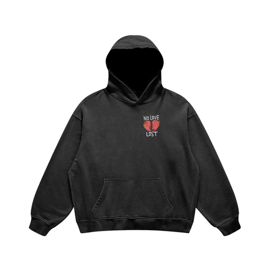 No Love Lost No Love Found Hoodie - Faded Black