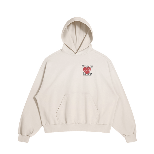 Heavy On Self Love Hoodie - Cream