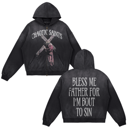 Bless Me Father Zip Up Hoodie