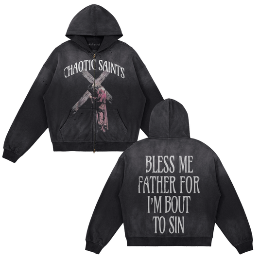 Bless Me Father Zip Up Hoodie
