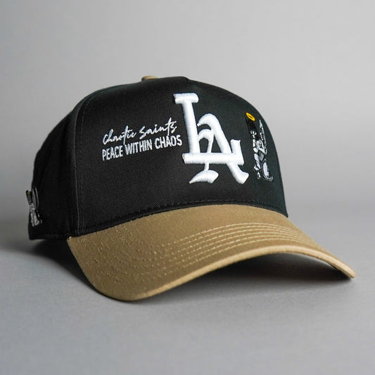 LA Saints Premium Snapback - Black/Khaki