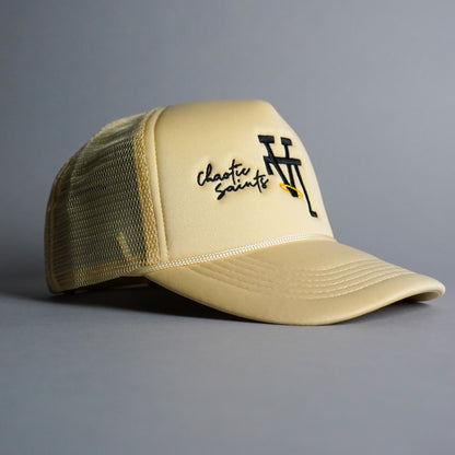 Upside Down LA Signature Trucker Hat - Cream