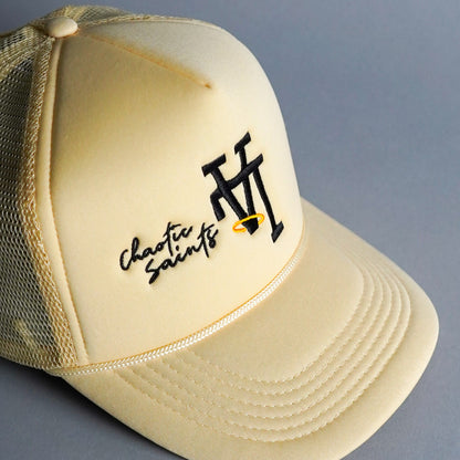 Upside Down LA Signature Trucker Hat - Cream