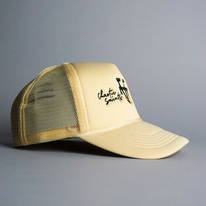 Upside Down LA Signature Trucker Hat - Cream