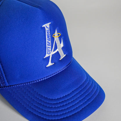 LA City Of Angels Trucker Hat - Royal Blue