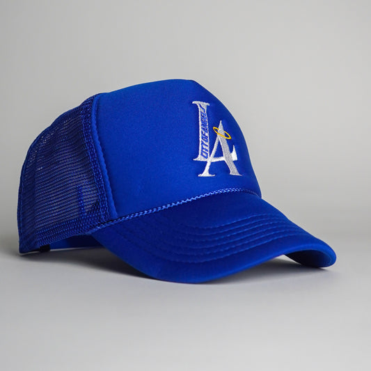 LA City Of Angels Trucker Hat - Royal Blue