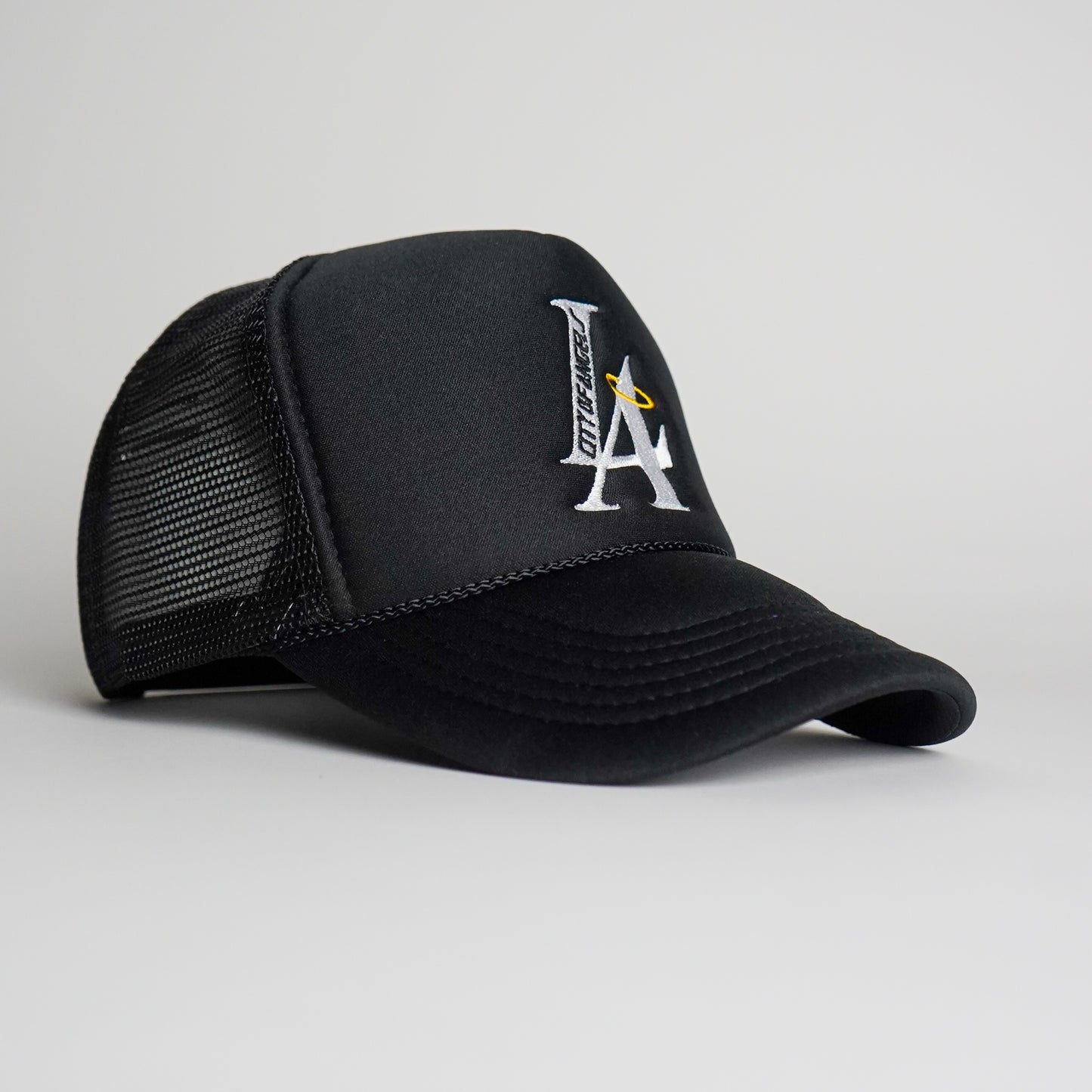 LA City Of Angels Trucker Hat - Black