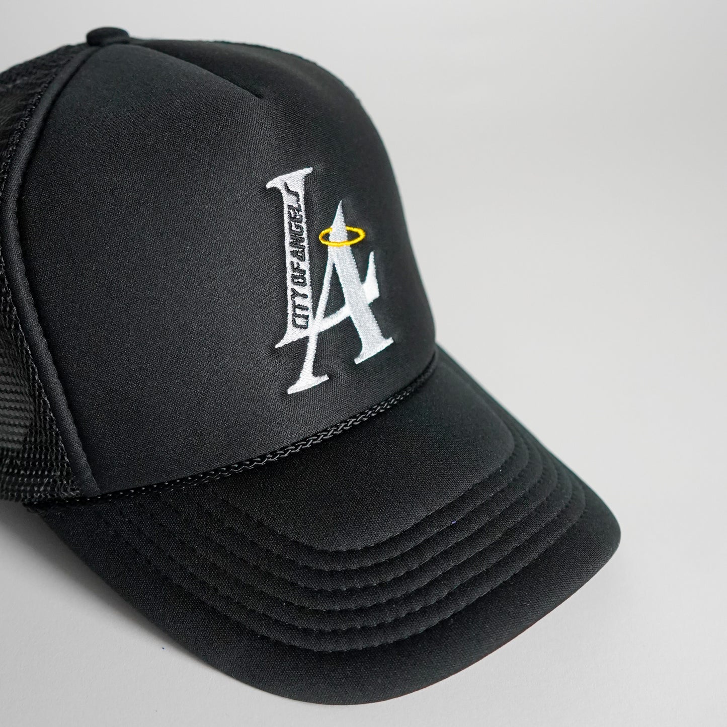 LA City Of Angels Trucker Hat - Black