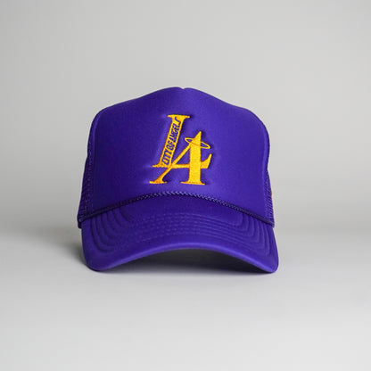 LA City Of Angels Trucker Hat - Purple