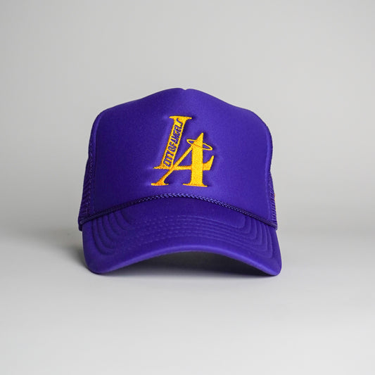 LA City Of Angels Trucker Hat - Purple