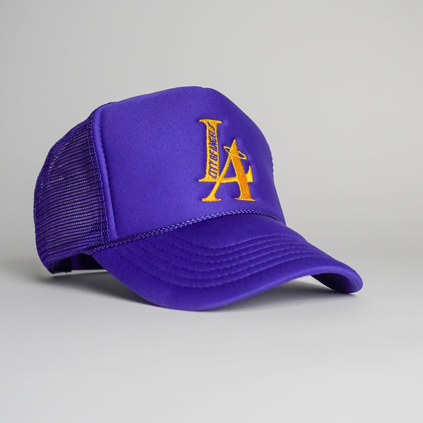 LA City Of Angels Trucker Hat - Purple