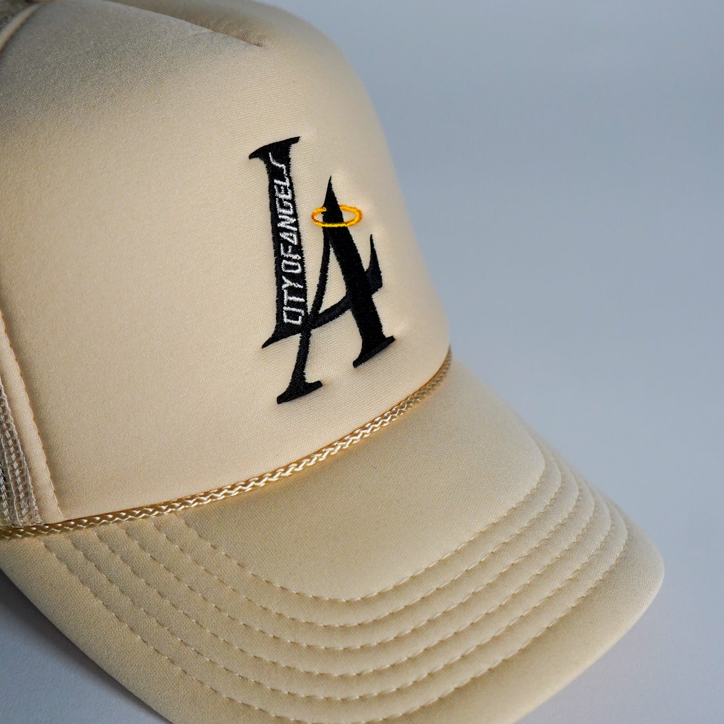 LA City Of Angels Trucker Hat - Cream