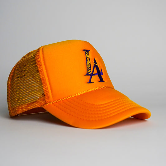 LA City Of Angels Trucker Hat - Gold