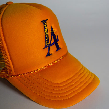 LA City Of Angels Trucker Hat - Gold