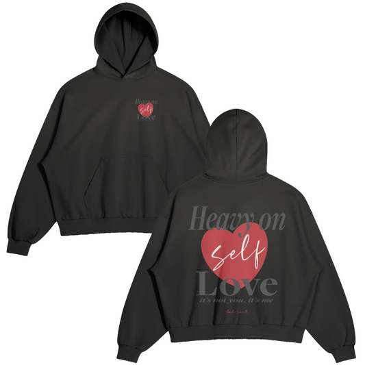 Heavy On Self Love Hoodie - Black