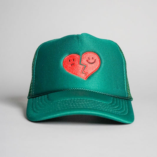 Hopeless Romantic Trucker Hat - Dark Green