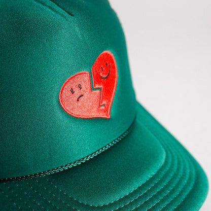 Hopeless Romantic Trucker Hat - Dark Green