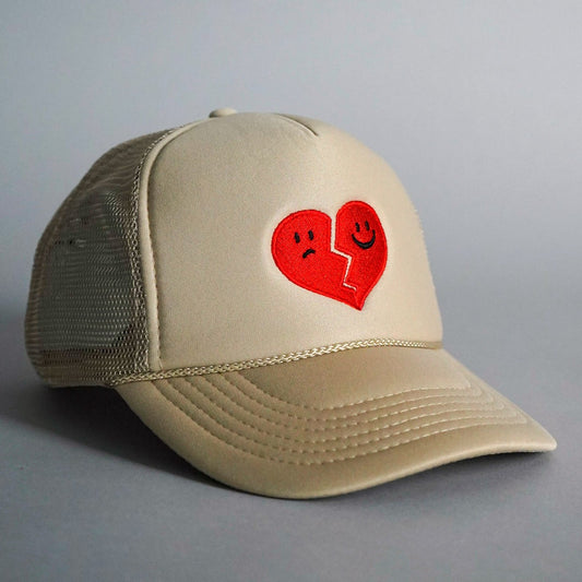 Hopeless Romantic Trucker Hat - Khaki