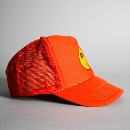 Broken Heart Eyes Trucker Hat - Orange