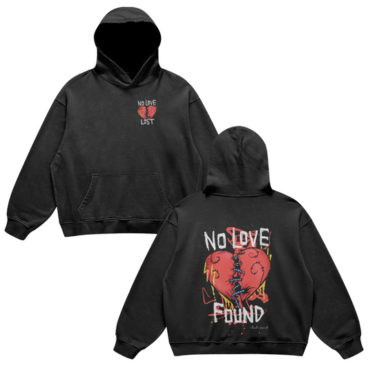 No Love Lost No Love Found Hoodie - Faded Black