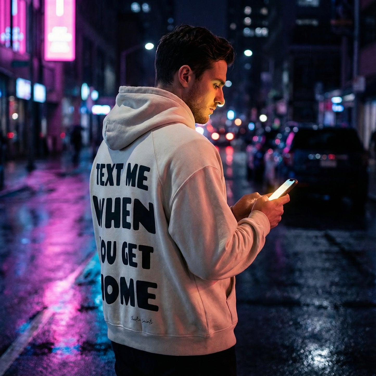Text Me When You Get Home Hoodie - Off White