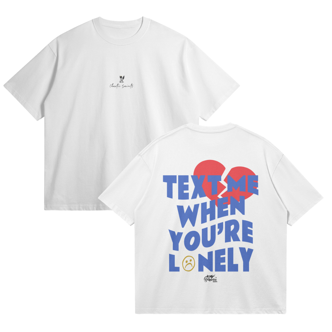 Text Me When You're Lonely - White/Royal Blue