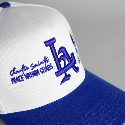 LA Saints Premium Snapback - Royal Blue/White