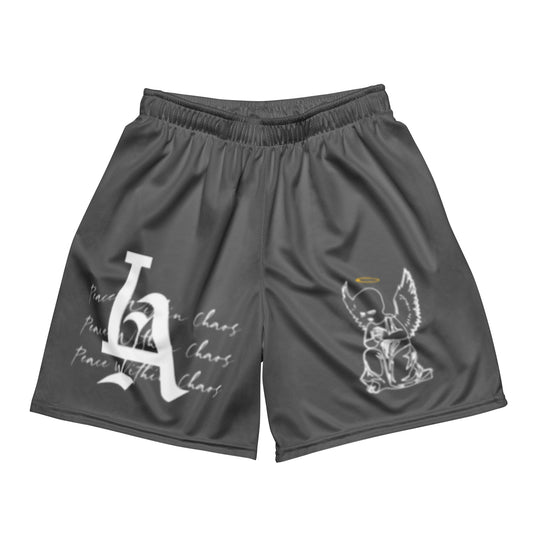 LA Peace Within Chaos Premium Mesh Shorts - Grey