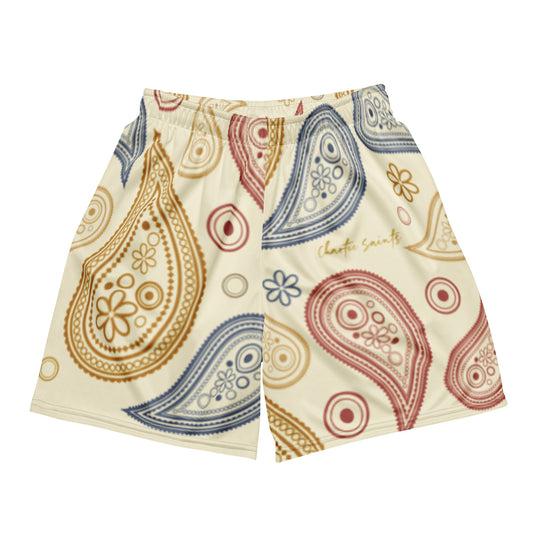 Indie Paisley Premium Mesh Shorts - Off-White