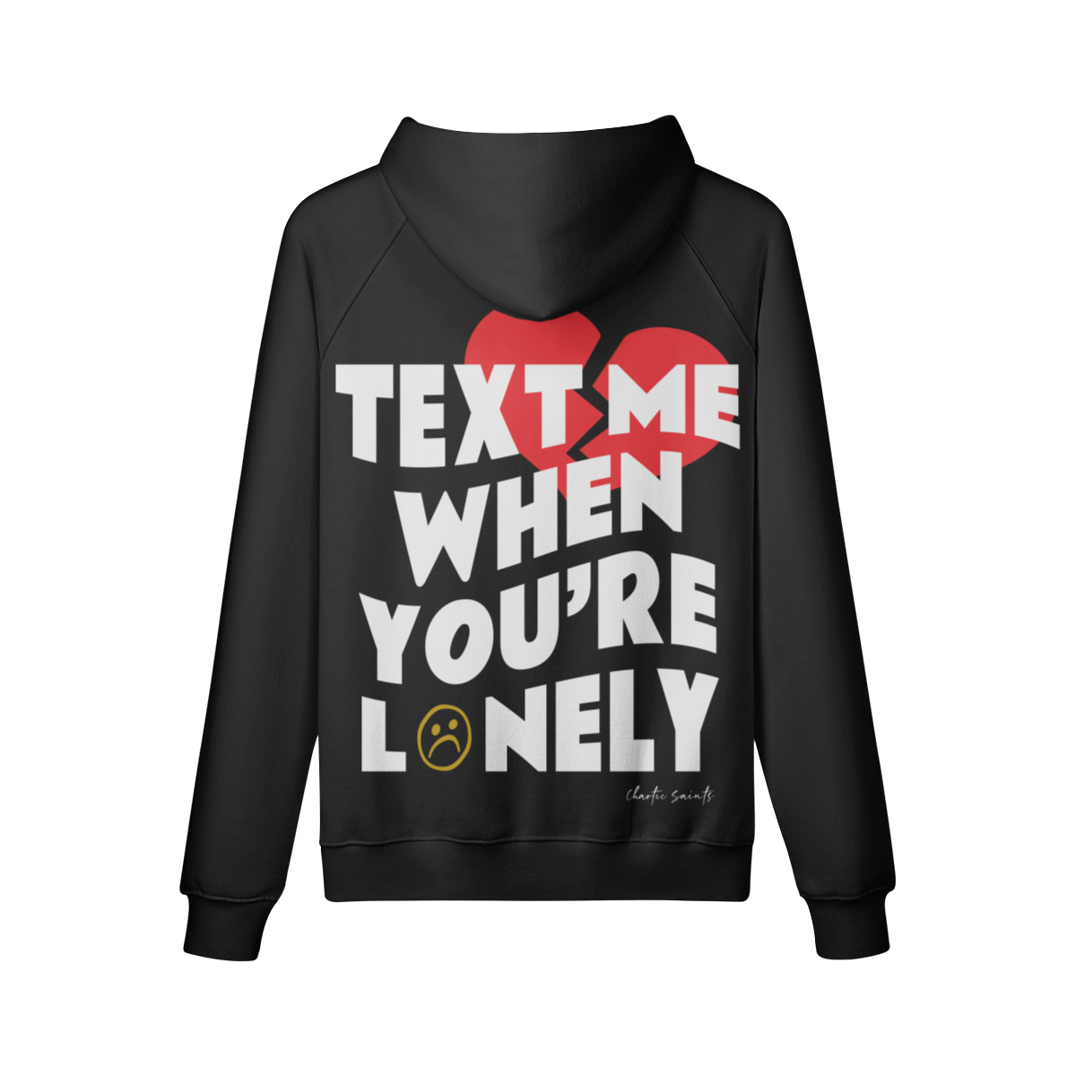 Text Me When You're Lonely Hoodie - Black