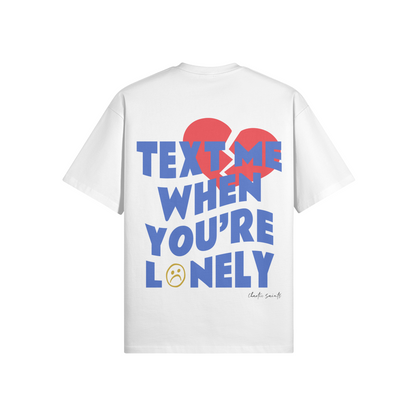 Text Me When You're Lonely - White/Royal Blue