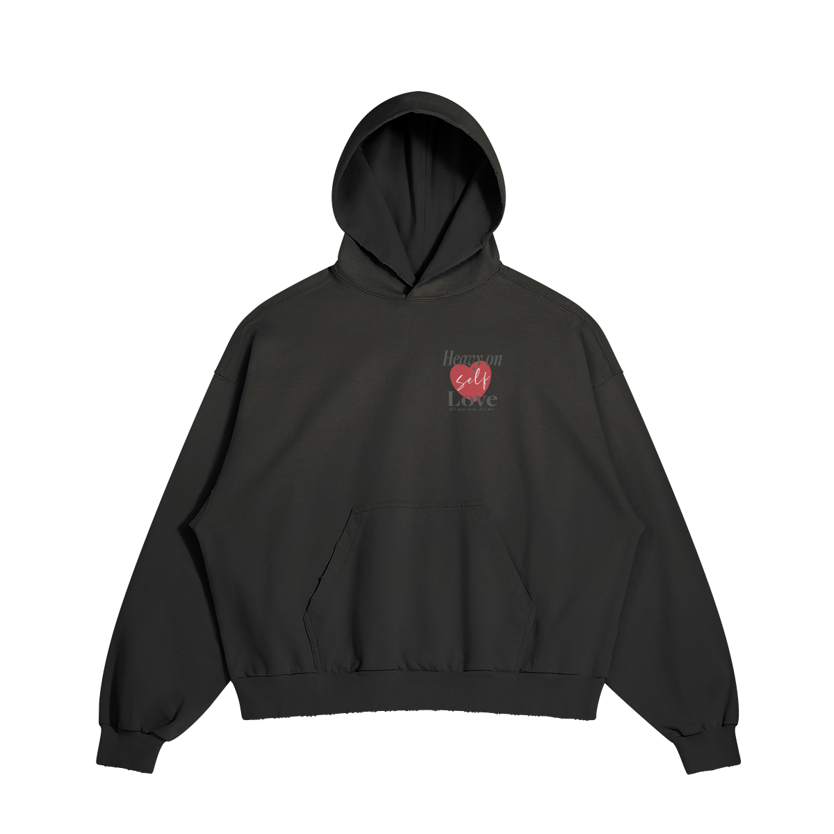 Heavy On Self Love Hoodie - Black